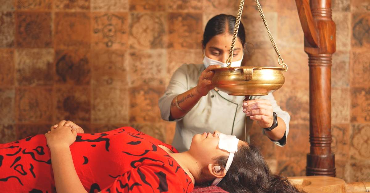 Shirodhara Ayurvedic therapy